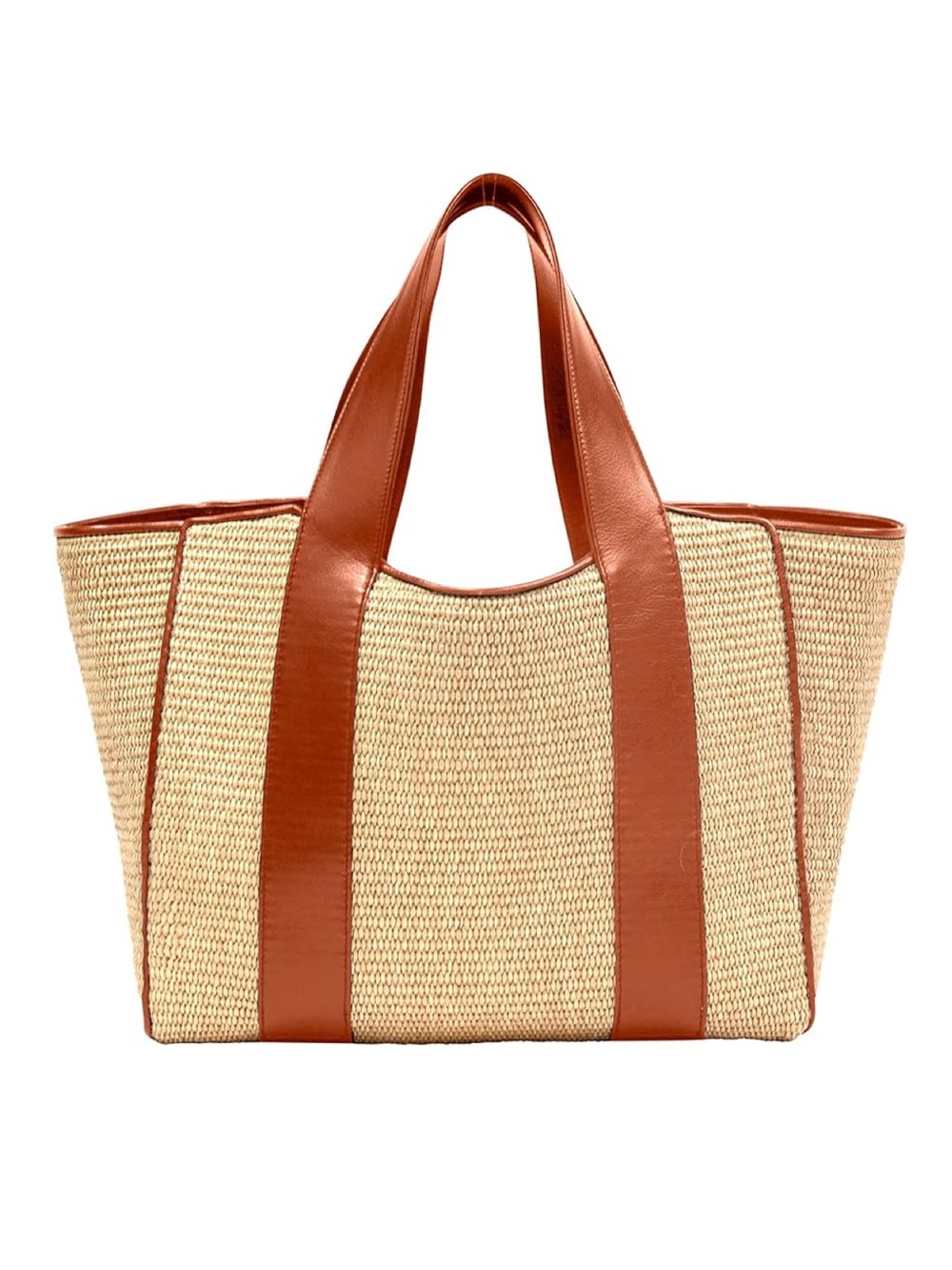 NWT Liselle Kiss Raffia and Leather Penelope Tote